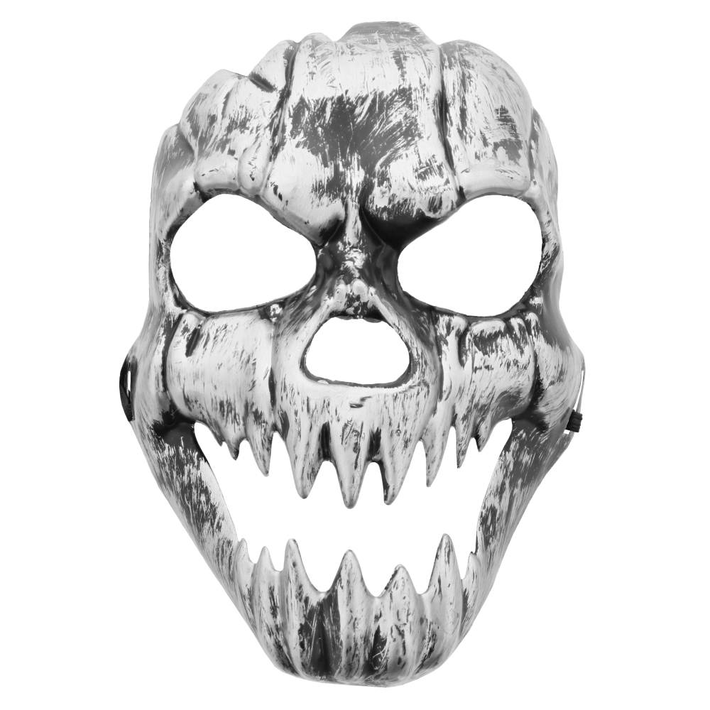 Zac's Alter Ego - Burnished Skull Mask - Silver coloured